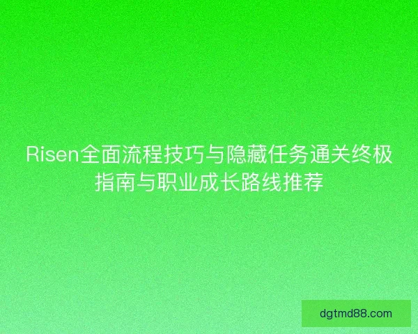 Risen全面流程技巧与隐藏任务通关终极指南与职业成长路线推荐