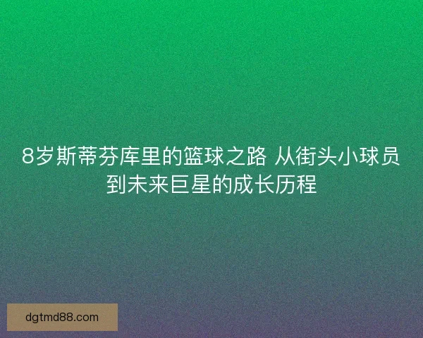 8岁斯蒂芬库里的篮球之路 从街头小球员到未来巨星的成长历程